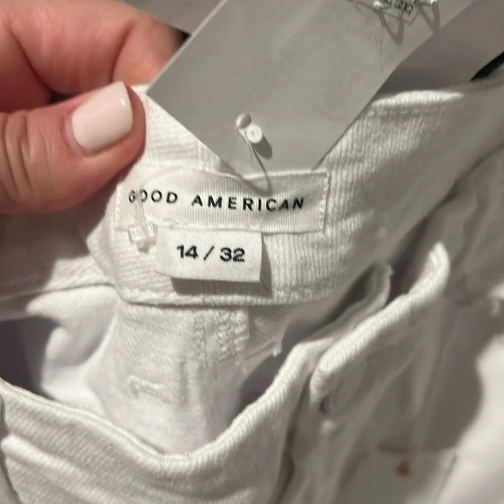 NWT Good American "good legs" white jeans SZ: 14 - Picture 5 of 5